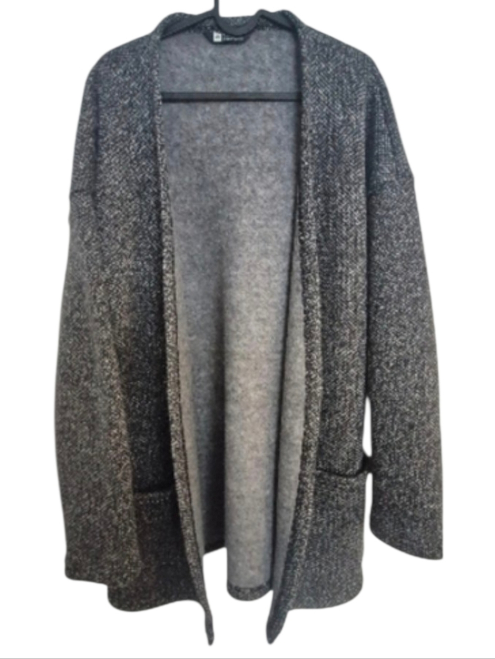 MEC Women's Heathered Charcoal Gray Fleece Cardigan, Sz XL